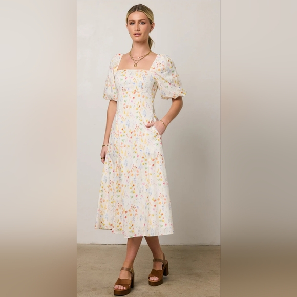 Bohme 'Claire' Floral Midi Dress - Picture 1 of 11